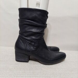 Abeo Faith Boots Womens Size 7 Narrow Black Leather Zip Comfort‎ B.I.O. System
